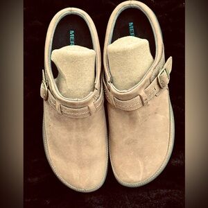 Merrell Tan Mules with Buckle